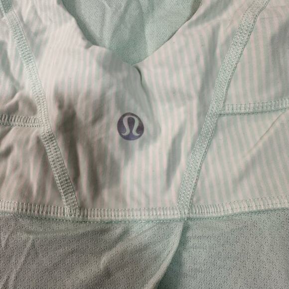 LULULEMON Women's Run Tame Me Tank Size 6 In Fresh Teal/ Wagon Stripe Fresh Teal - Picture 3 of 11